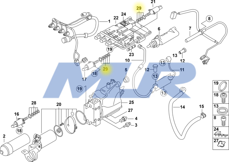 SMG III seal kit upper solenoids