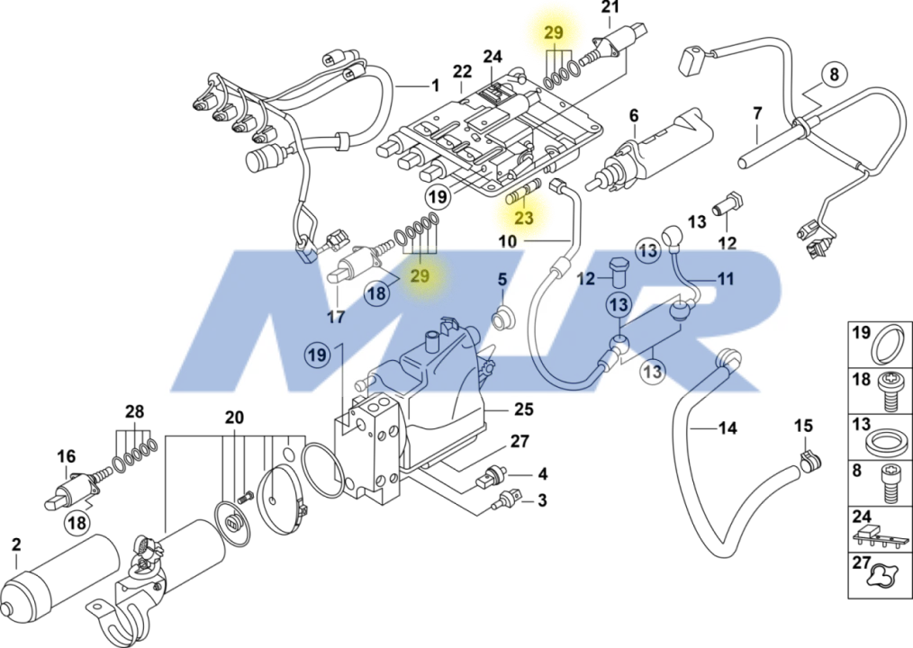 SMG III seal kit upper shift cylinder